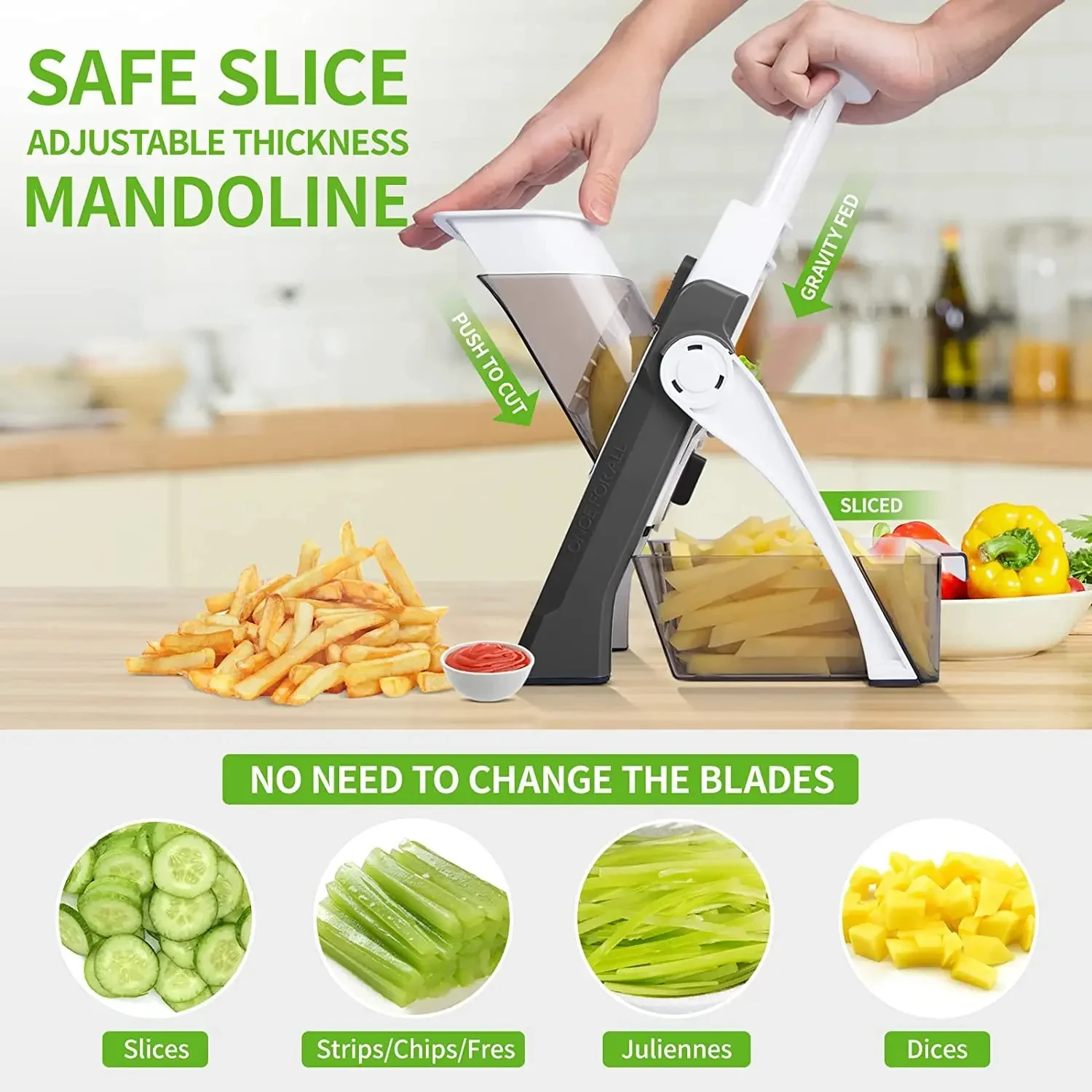 5 In 1 Vegetable Cutter Strip Cutter Adjustable Thickness Multi-Function Vegetable Cutter Safe Kitchen Accessories Gadget 5 In 1 Vegetable Cutter Strip Cutter Adjustable Thickness Multi-Function Vegetable Cutter Safe Kitchen Accessories Gadget
