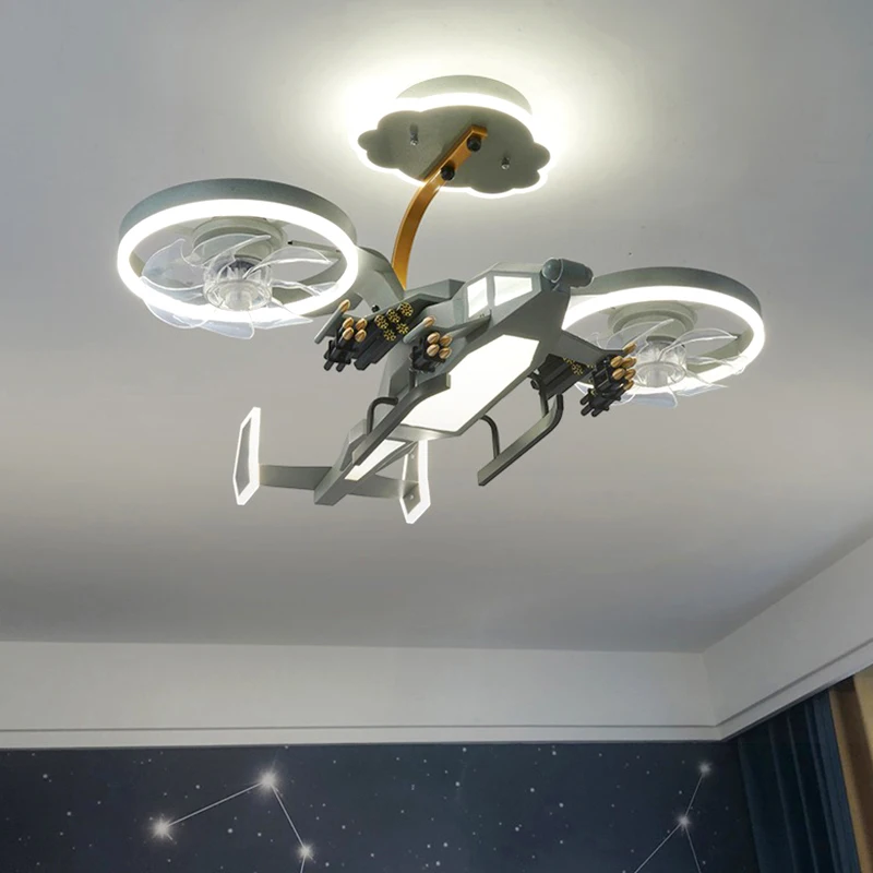 Kids Plane Ceiling Fan With Lights For Bedroom Study Kindergarten LIGHTING Kids Plane Ceiling Fan With Lights For Bedroom Study Kindergarten LIGHTING