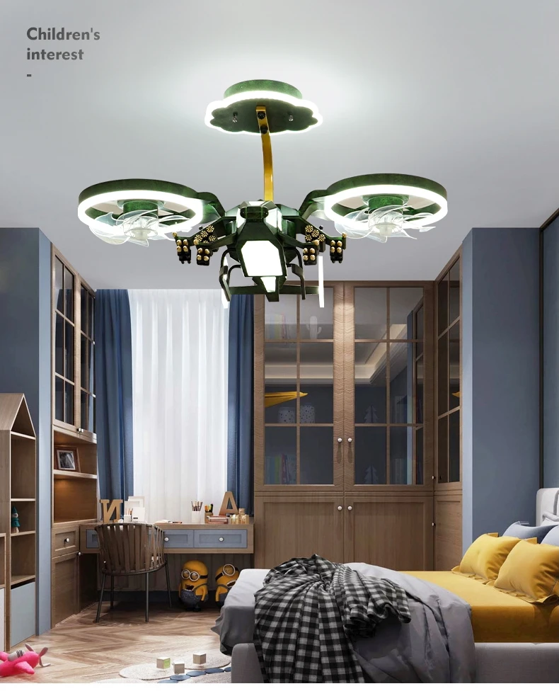 Kids Plane Ceiling Fan With Lights For Bedroom Study Kindergarten Kids Plane Ceiling Fan With Lights For Bedroom Study Kindergarten