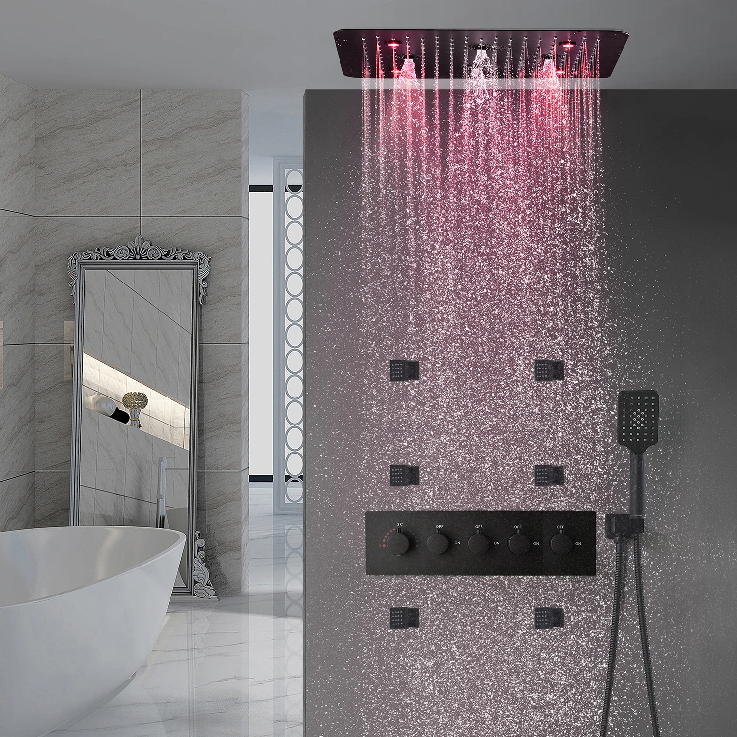 Bathroom 20inch 50x50cm Shower Head Panel Faucet BATHROOM ACCESSORIES Bathroom 20inch 50x50cm Shower Head Panel Faucet BATHROOM ACCESSORIES