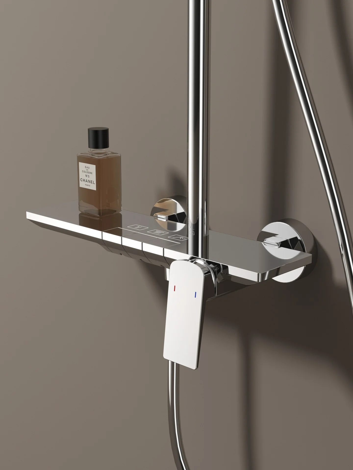 Gold Bathroom Shower Set Multifunctional Household Piano Button Rainfall Hotel Apartment Bathtub Pressurize Shower System Set