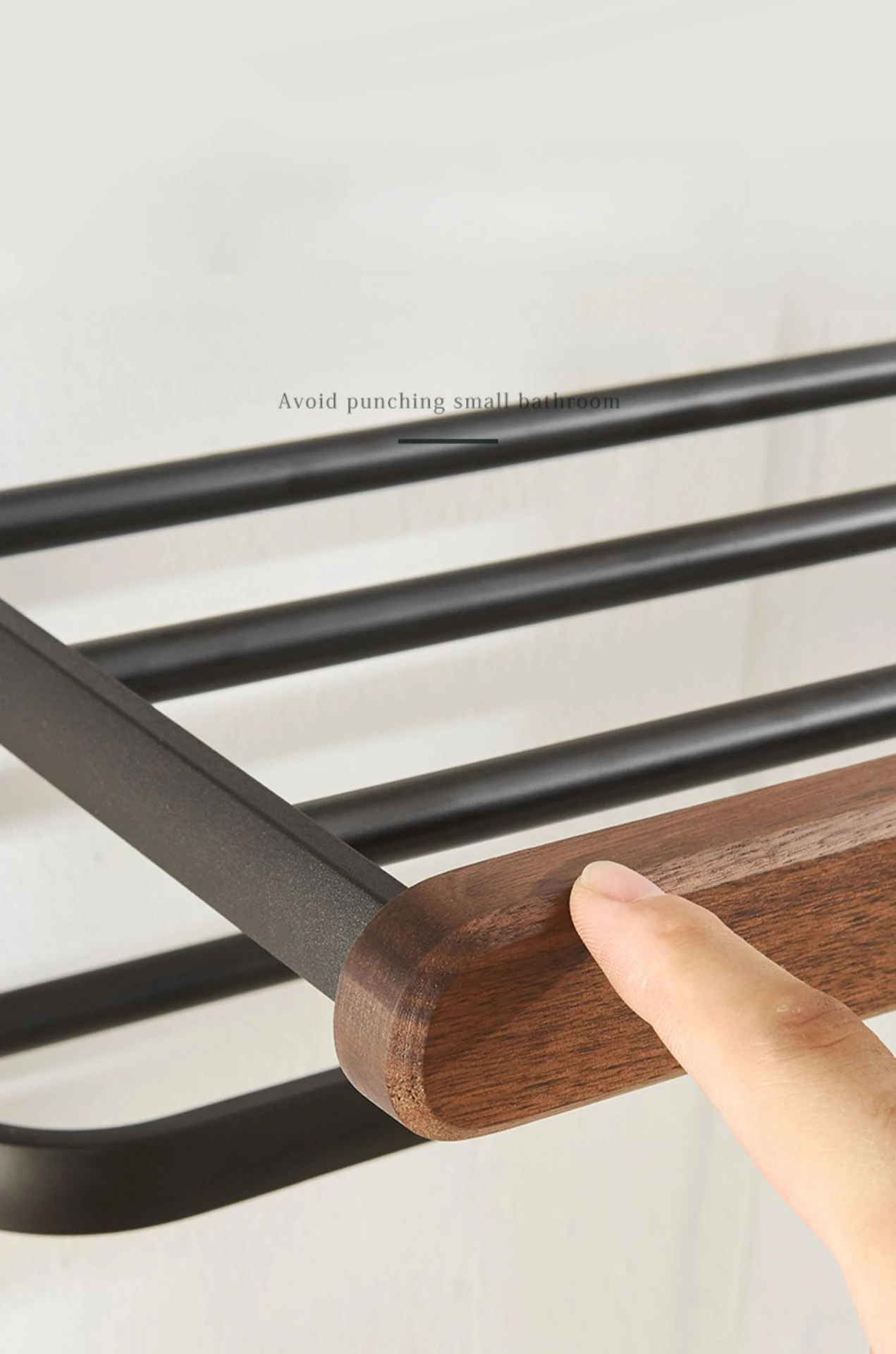 Walnut towel rack no punch bathroom shelf toilet wall mounted washroom storage organizer bath towel holder bathroom accessories Walnut towel rack no punch bathroom shelf toilet wall mounted washroom storage organizer bath towel holder bathroom accessories