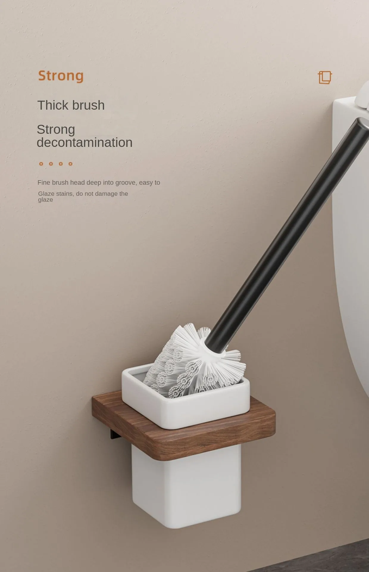 Walnut towel rack no punch bathroom shelf toilet wall mounted washroom storage organizer bath towel holder bathroom accessories
