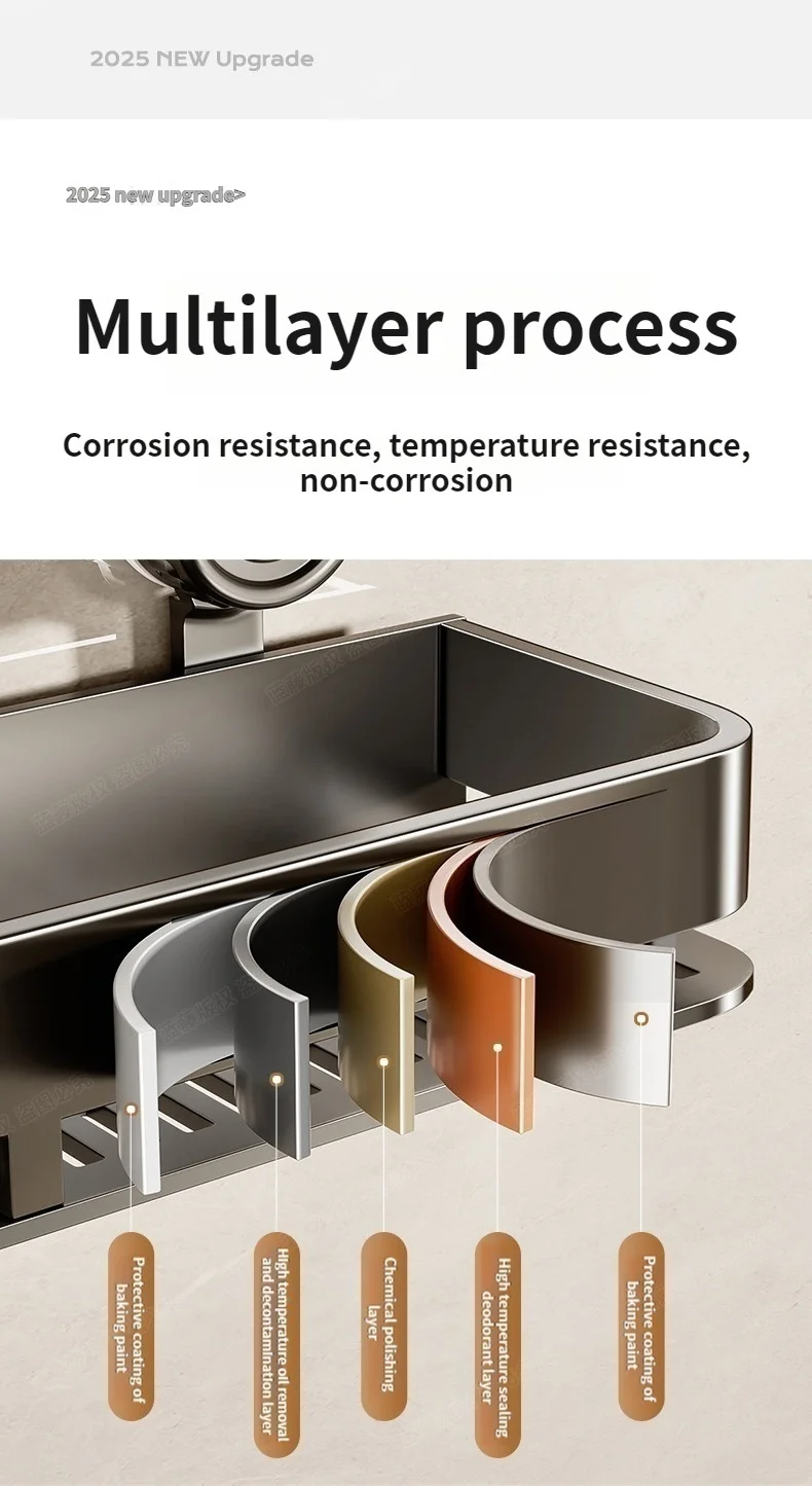 Bathroom Suction Cup Storage Rack Shower Caddy Multi-Functional Towel Holder For Organizing And Drying Bathroom Suction Cup Storage Rack Shower Caddy Multi-Functional Towel Holder For Organizing And Drying