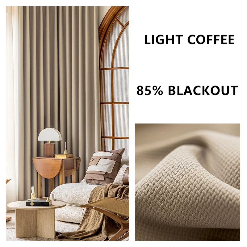 310cm Height Custom Made Thickened Solid Color Double-Sided Jacquard 80%-90% Blackout Living Room Curtains Bedroom Curtains 310cm Height Custom Made Thickened Solid Color Double-Sided Jacquard 80%-90% Blackout Living Room Curtains Bedroom Curtains