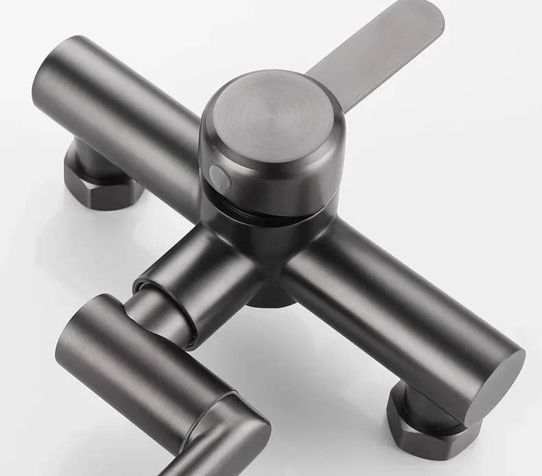 4 Mode Stainless Steel Wall Mounted Kitchen Faucet Bathroom Kitchen Sink Washbasins Cold Hot Water Mixer Tap 360 Degree