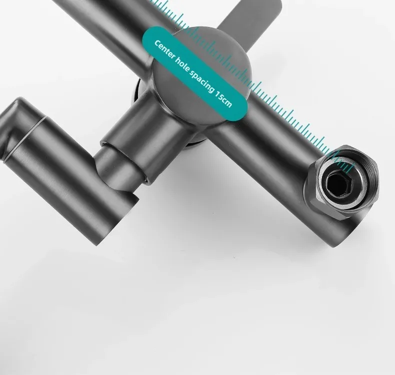 4 Mode Stainless Steel Wall Mounted Kitchen Faucet Bathroom Kitchen Sink Washbasins Cold Hot Water Mixer Tap 360 Degree