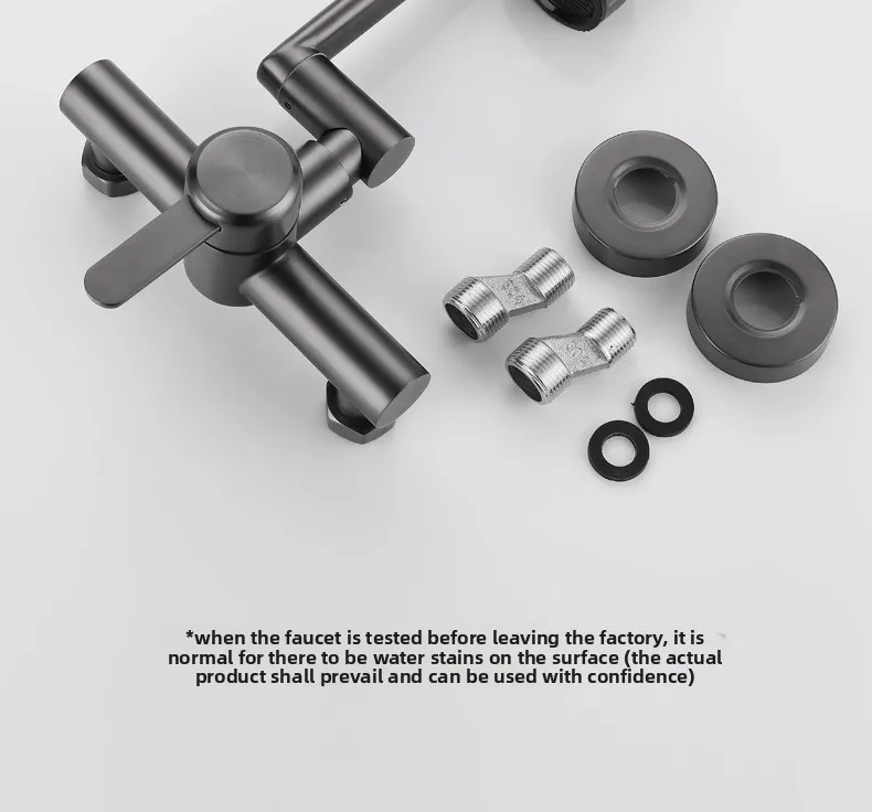 4 Mode Stainless Steel Wall Mounted Kitchen Faucet Bathroom Kitchen Sink Washbasins Cold Hot Water Mixer Tap 360 Degree