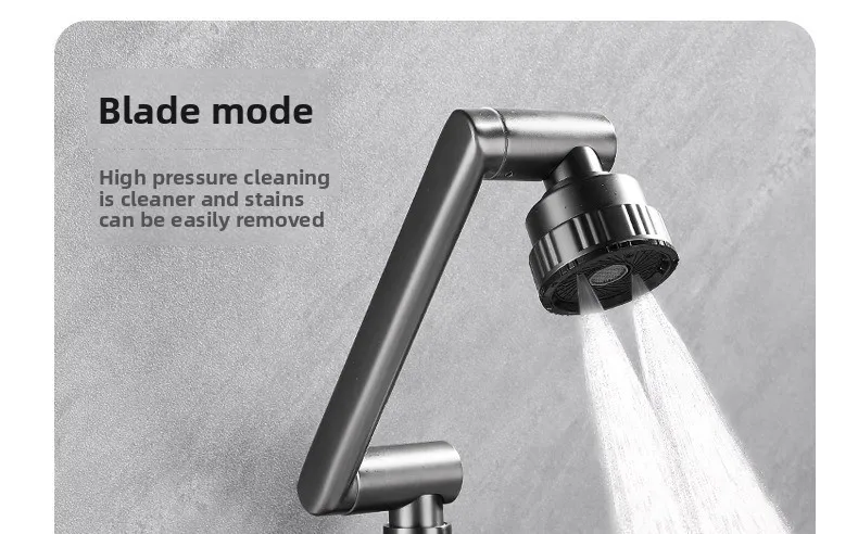 4 Mode Stainless Steel Wall Mounted Kitchen Faucet Bathroom Kitchen Sink Washbasins Cold Hot Water Mixer Tap 360 Degree