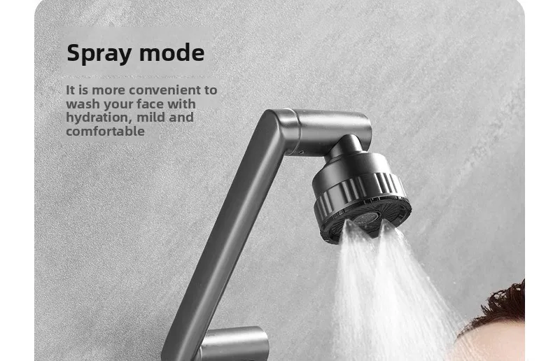 4 Mode Stainless Steel Wall Mounted Kitchen Faucet Bathroom Kitchen Sink Washbasins Cold Hot Water Mixer Tap 360 Degree