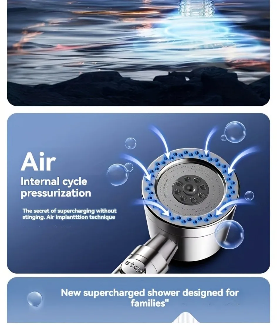 5 Modes Spray Water Saving Shower Head