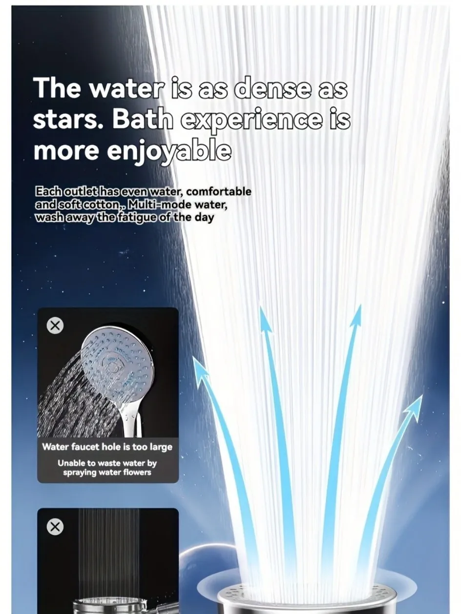 5 Modes Spray Water Saving Shower Head