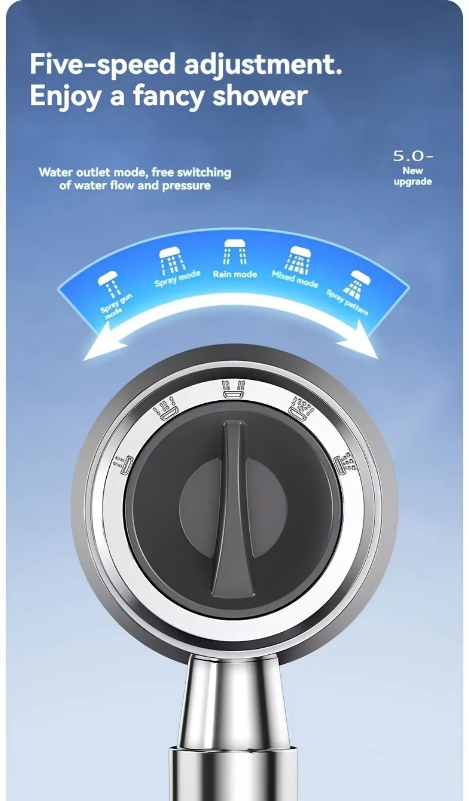 5 Modes Spray Water Saving Shower Head