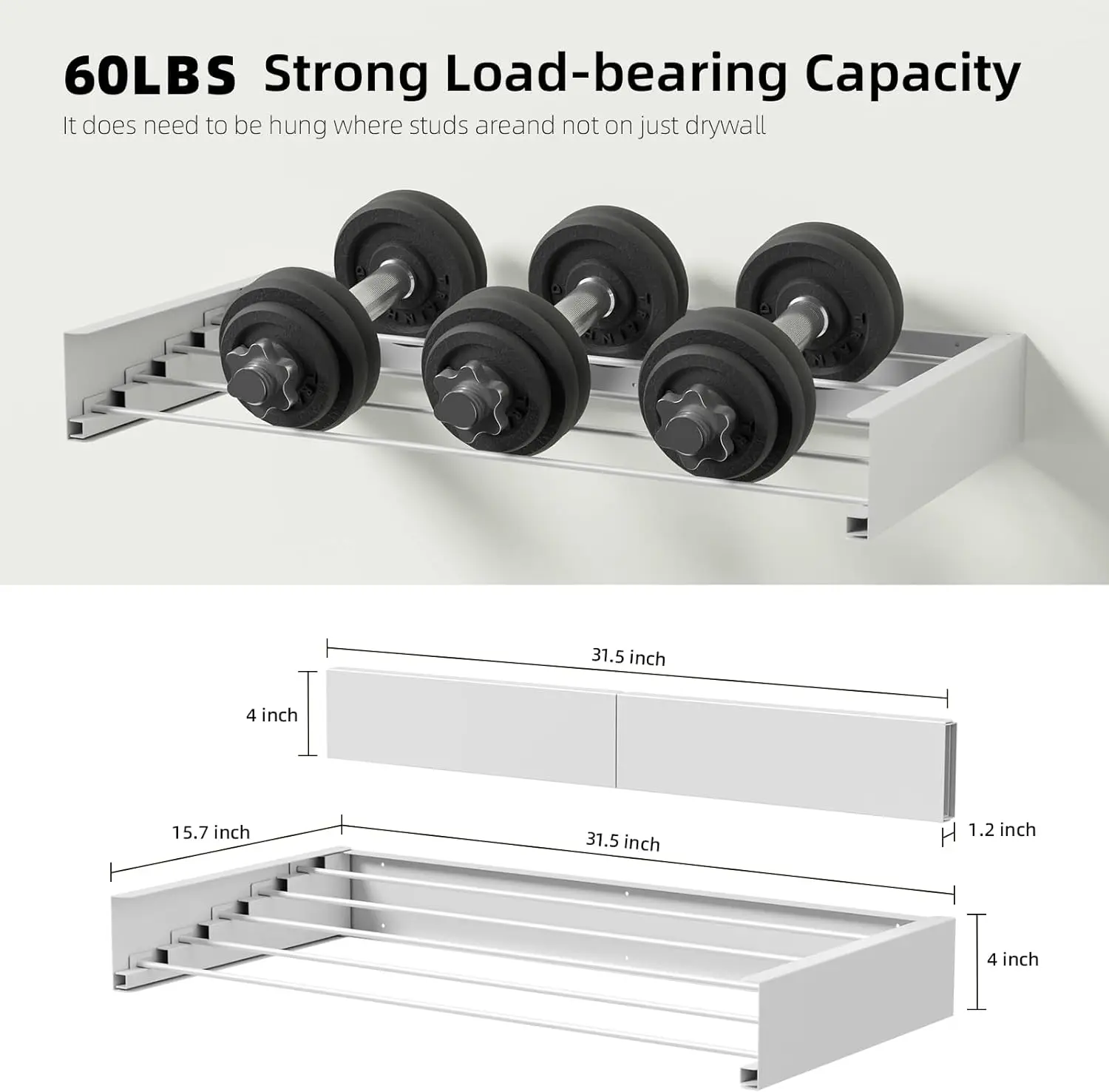 80cm Wall Mounted Laundry Drying Rack White Metal Clothes Drying Rack 5 Rods Space Saving Laundry Racks for Drying Towel Shoes 80cm Wall Mounted Laundry Drying Rack White Metal Clothes Drying Rack 5 Rods Space Saving Laundry Racks for Drying Towel Shoes
