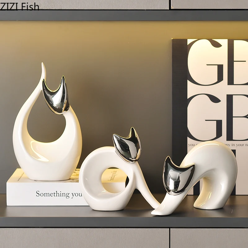 Abstract Artwork Ceramic Kitten Statue FIGURINES & MINIATURES Abstract Artwork Ceramic Kitten Statue FIGURINES & MINIATURES