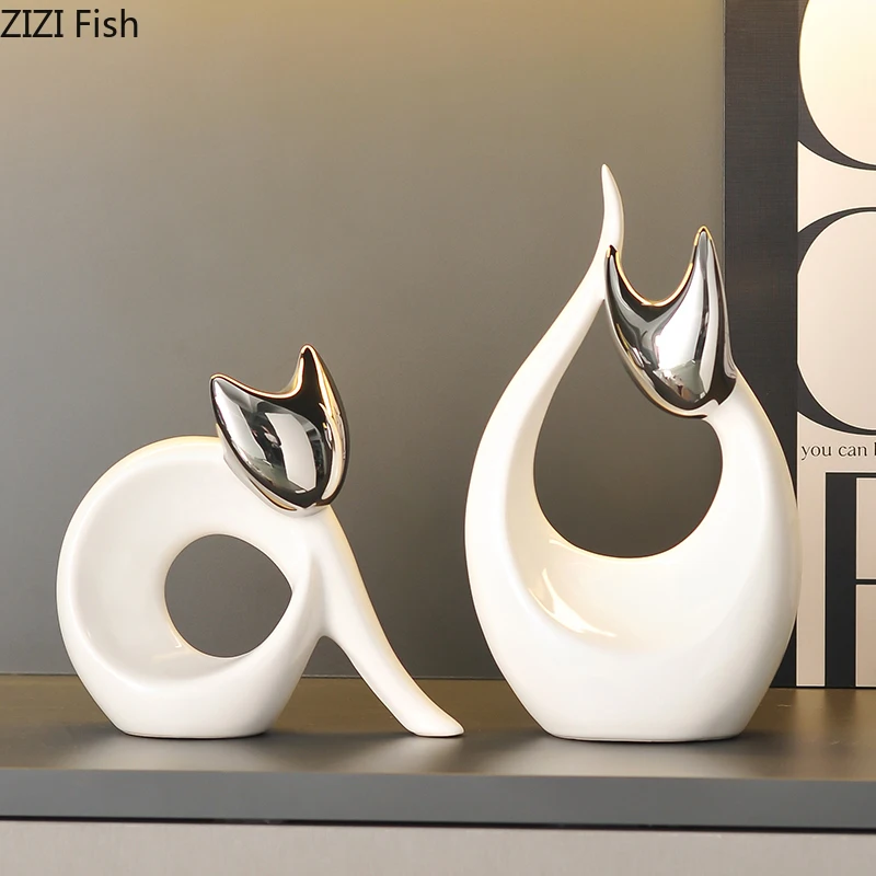 Abstract Artwork Ceramic Kitten Statue FIGURINES & MINIATURES Abstract Artwork Ceramic Kitten Statue FIGURINES & MINIATURES