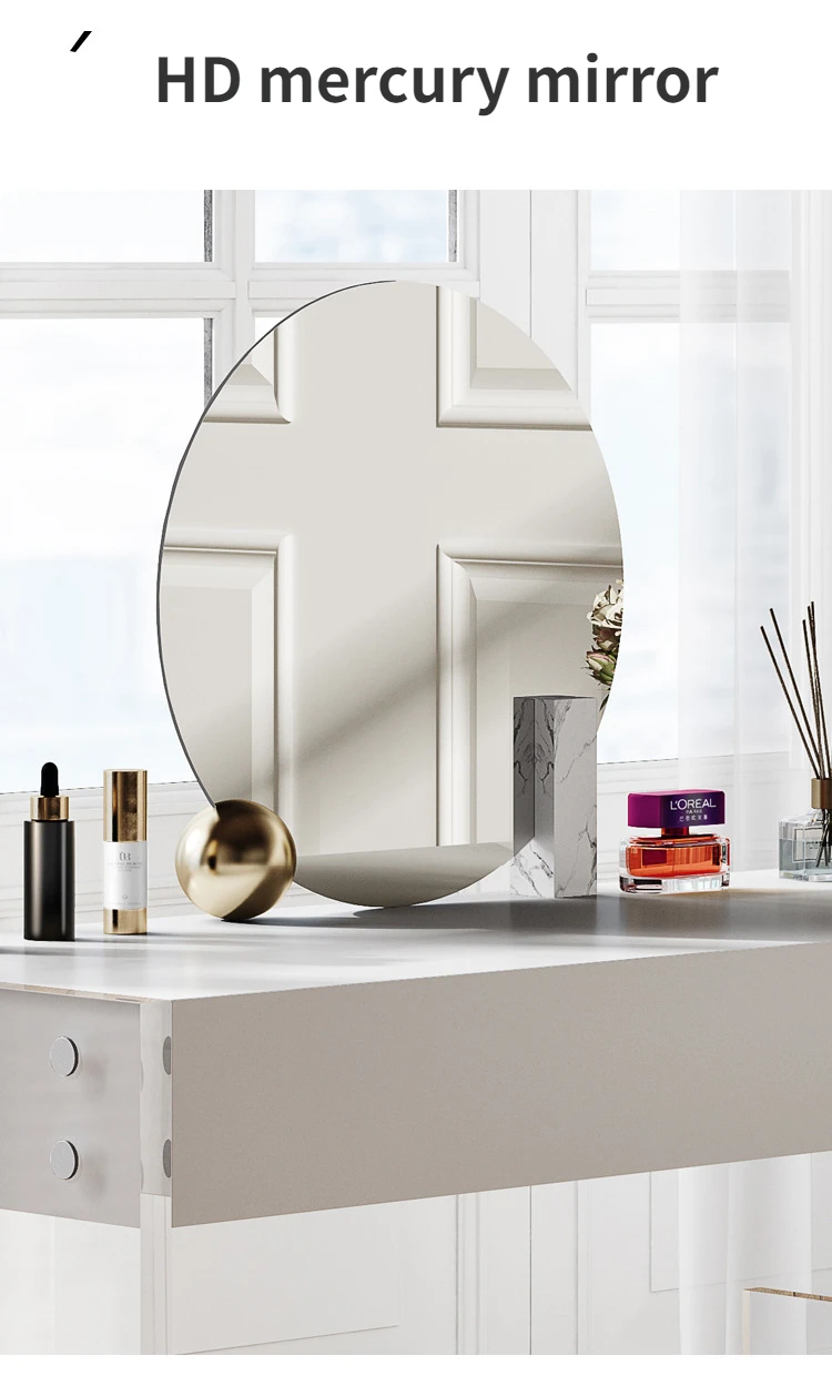 Acrylic Dressers Solid Wood Cabinet Bedroom Simple Design Modern Dressing Tables Makeup Stool With Mirror Minimalist Furniture