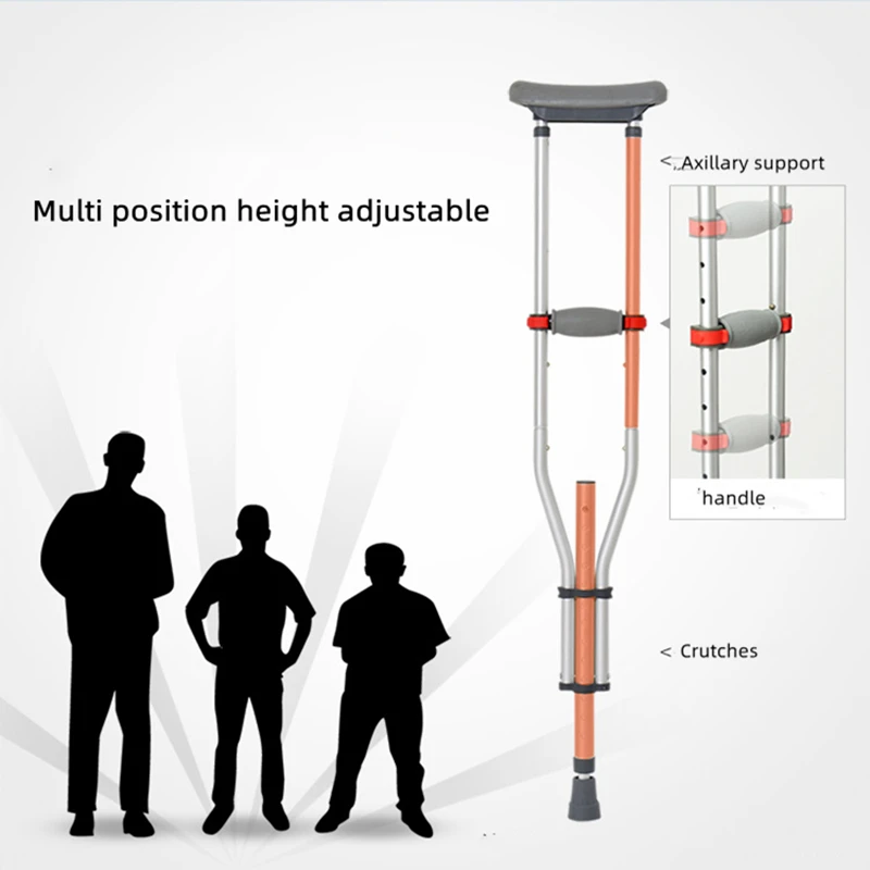 Aluminum Alloy Detachable Foldable Underarm Crutches
