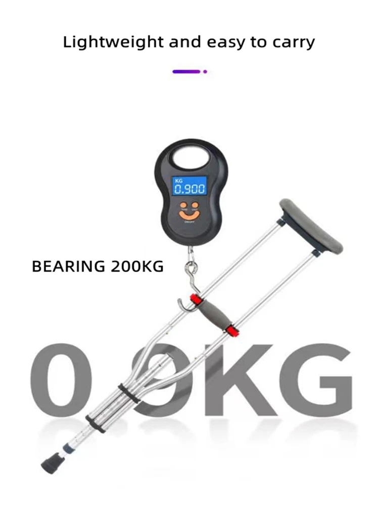 Aluminum Alloy Detachable Foldable Underarm Crutches