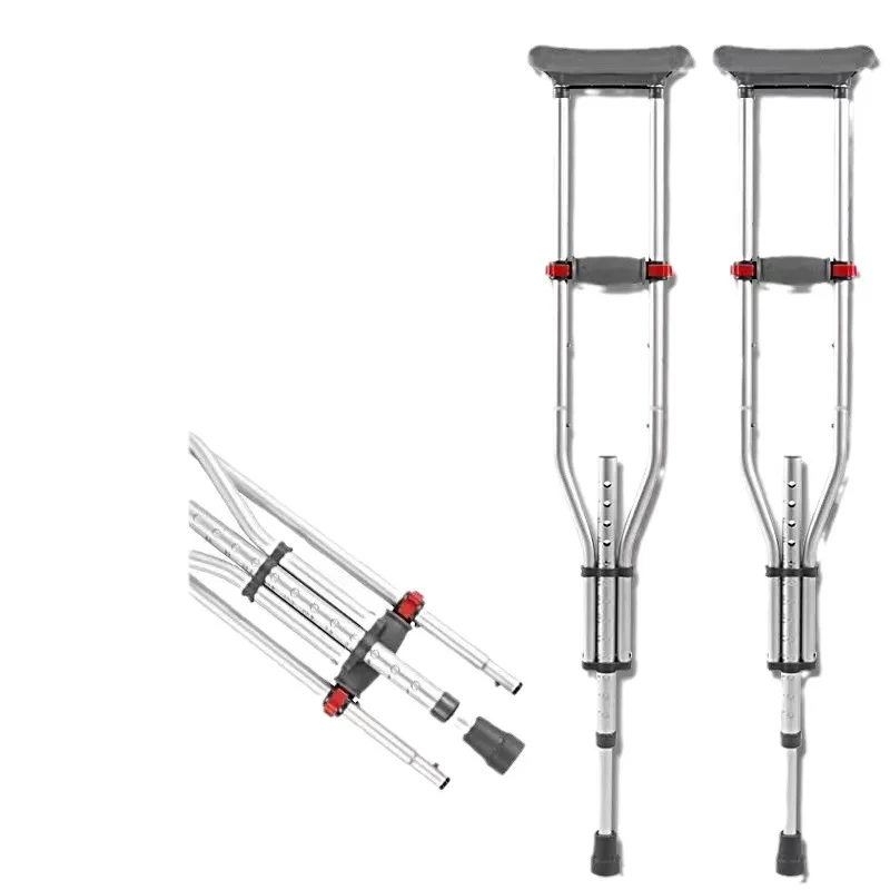 Aluminum Alloy Detachable Foldable Underarm Crutches
