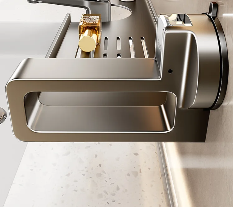 Bathroom Storage Suction Cup Shelves, Non-perforated Installation, Kitchen, Laundry Sink Multi-scene Application Bathroom Storage Suction Cup Shelves, Non-perforated Installation, Kitchen, Laundry Sink Multi-scene Application