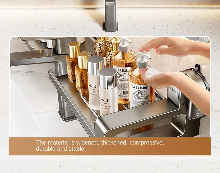 Bathroom Storage Suction Cup Shelves, Non-perforated Installation, Kitchen, Laundry Sink Multi-scene Application Bathroom Storage Suction Cup Shelves, Non-perforated Installation, Kitchen, Laundry Sink Multi-scene Application