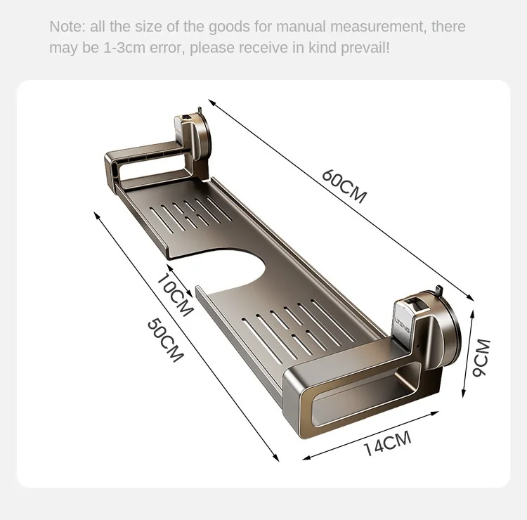 Bathroom Storage Suction Cup Shelves, Non-perforated Installation, Kitchen, Laundry Sink Multi-scene Application Bathroom Storage Suction Cup Shelves, Non-perforated Installation, Kitchen, Laundry Sink Multi-scene Application