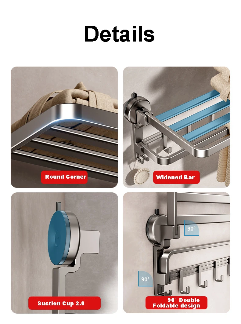 Bathroom Towel Rack Without Drilling