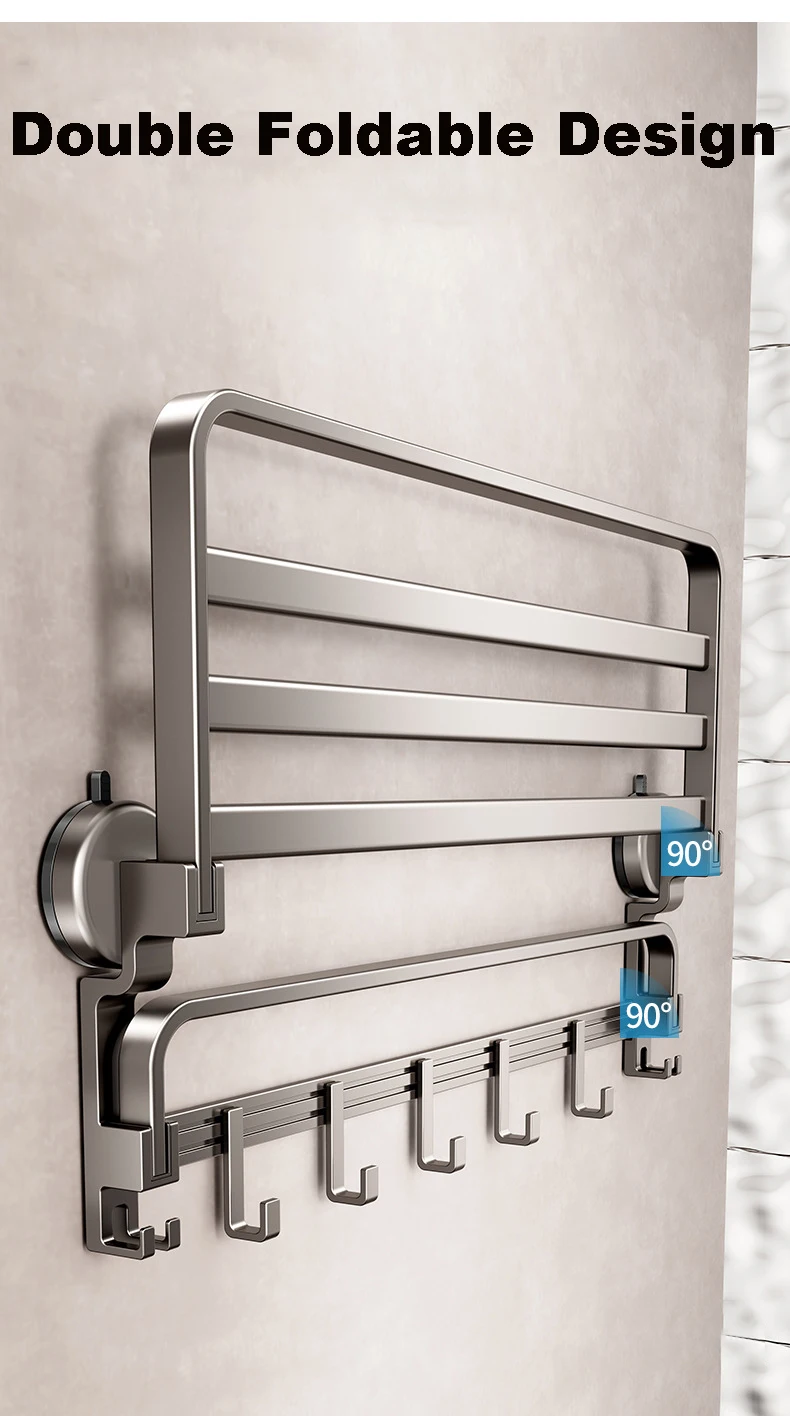 Bathroom Towel Rack Without Drilling