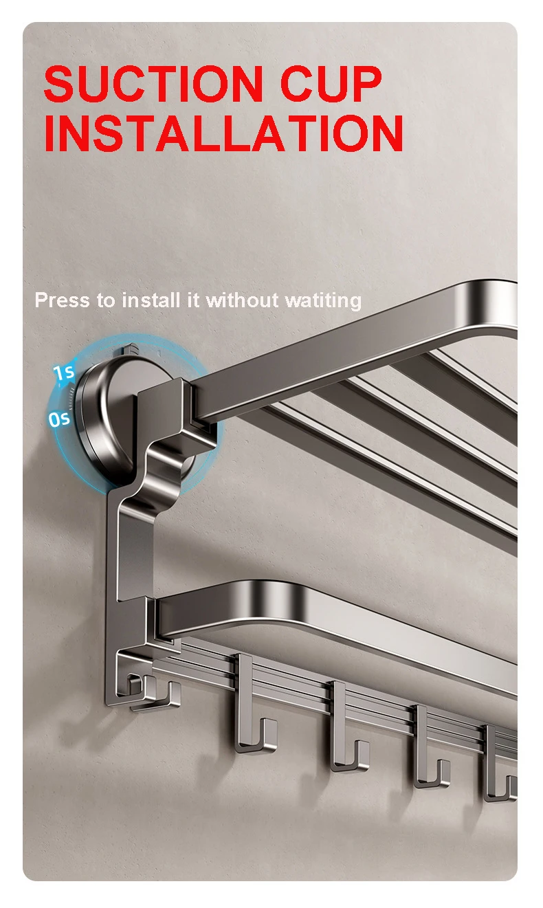 Bathroom Towel Rack Without Drilling