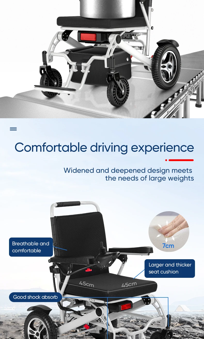 Best Seller Powerful Motor Aluminum Wheelchair Lithium Battery Elderly Portable Lightweight Foldable Electric Wheelchair Best Seller Powerful Motor Aluminum Wheelchair Lithium Battery Elderly Portable Lightweight Foldable Electric Wheelchair