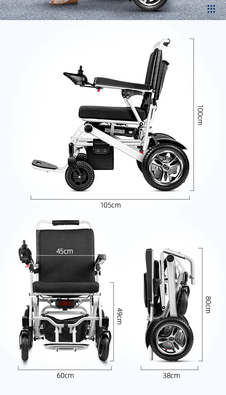 Best Seller Powerful Motor Aluminum Wheelchair Lithium Battery Elderly Portable Lightweight Foldable Electric Wheelchair Best Seller Powerful Motor Aluminum Wheelchair Lithium Battery Elderly Portable Lightweight Foldable Electric Wheelchair