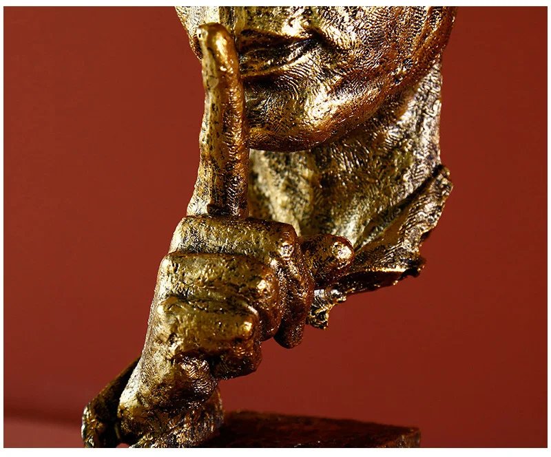 Bronze Silence Is Golden Statue Bronze Silence Is Golden Statue