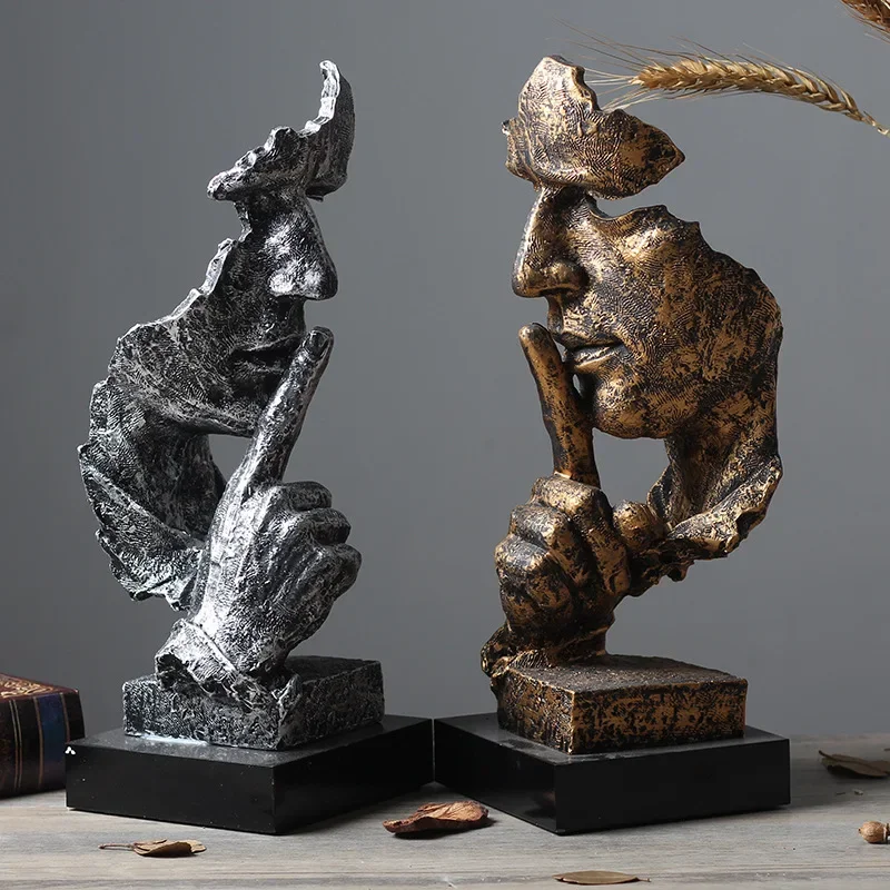Bronze Silence Is Golden Statue FIGURINES & MINIATURES Bronze Silence Is Golden Statue FIGURINES & MINIATURES