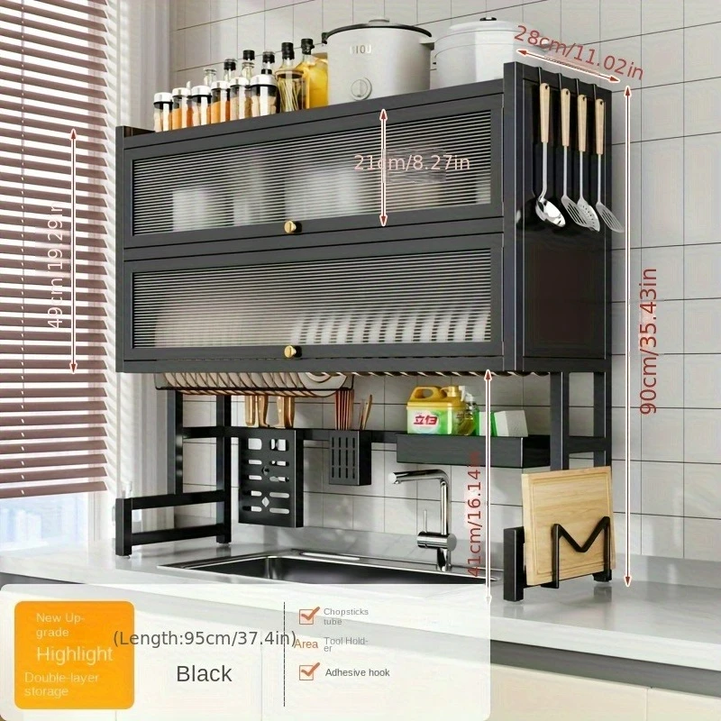 Dish Rack with Utensil Holder for Sink