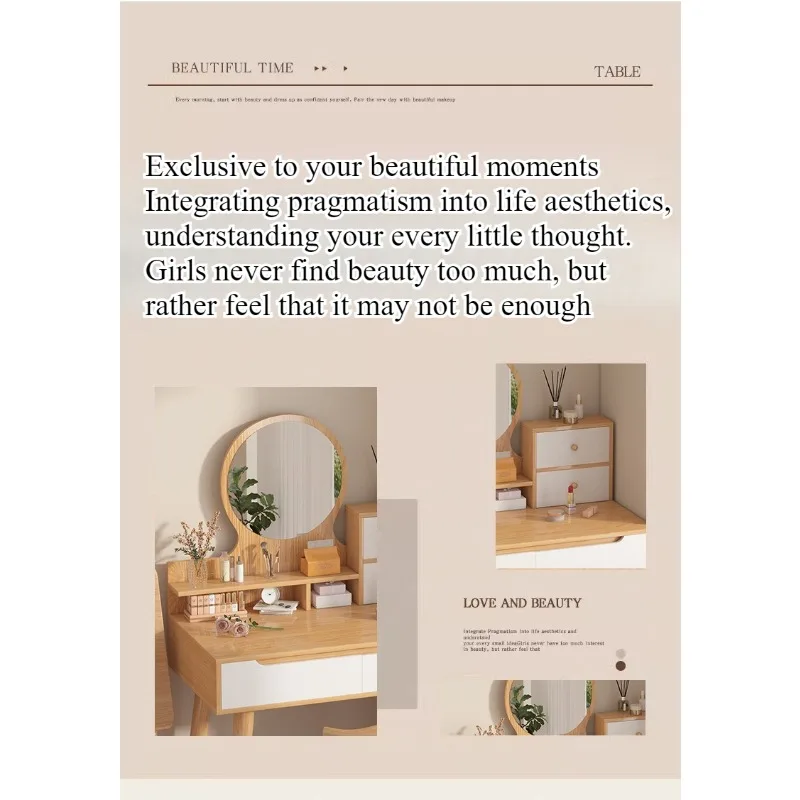 Dresser girl bedroom Internet celebrity dressing table small apartment bedroom modern light luxury storage cabinet integrated