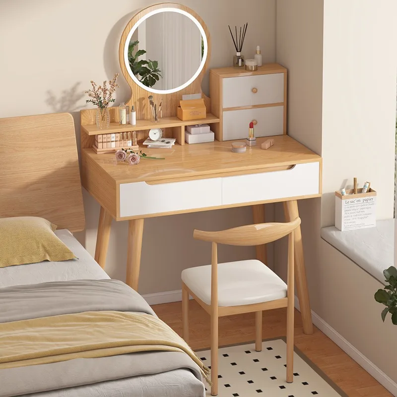 Dresser girl bedroom Internet celebrity dressing table small apartment bedroom modern light luxury storage cabinet integrated