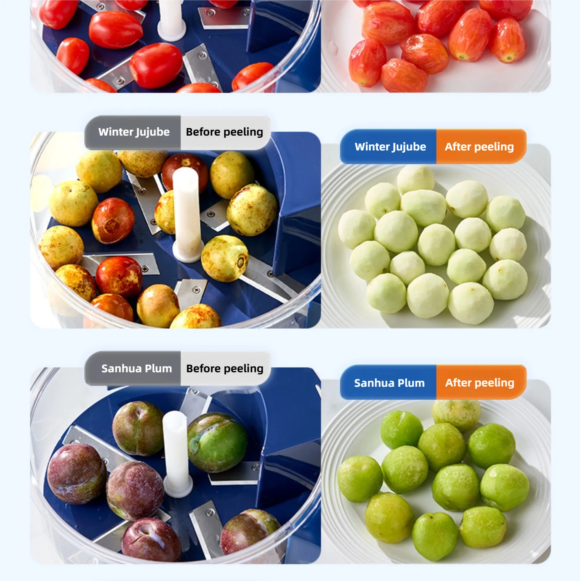 TINSOL Electric Fruit and Vegetable Peeler Automatic Small Fruit Peeling Tool Smart Grape Peeler Kitchen Peeling Gadget
