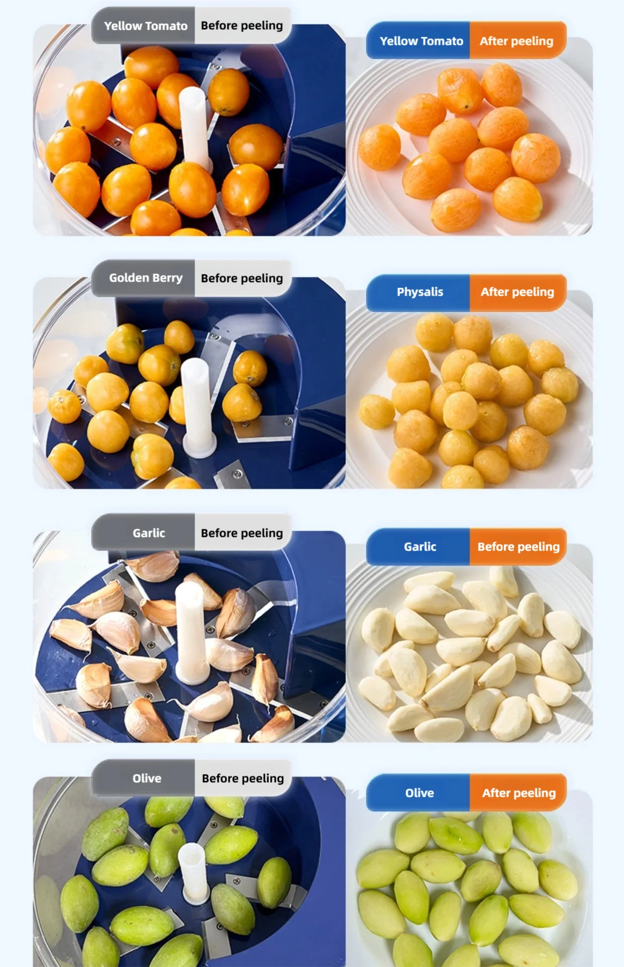 TINSOL Electric Fruit and Vegetable Peeler Automatic Small Fruit Peeling Tool Smart Grape Peeler Kitchen Peeling Gadget