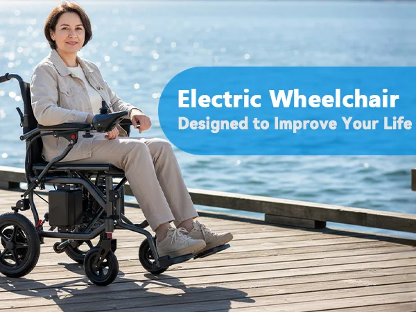Electric Wheelchair for Seniors Lightweight and Foldable Home Care