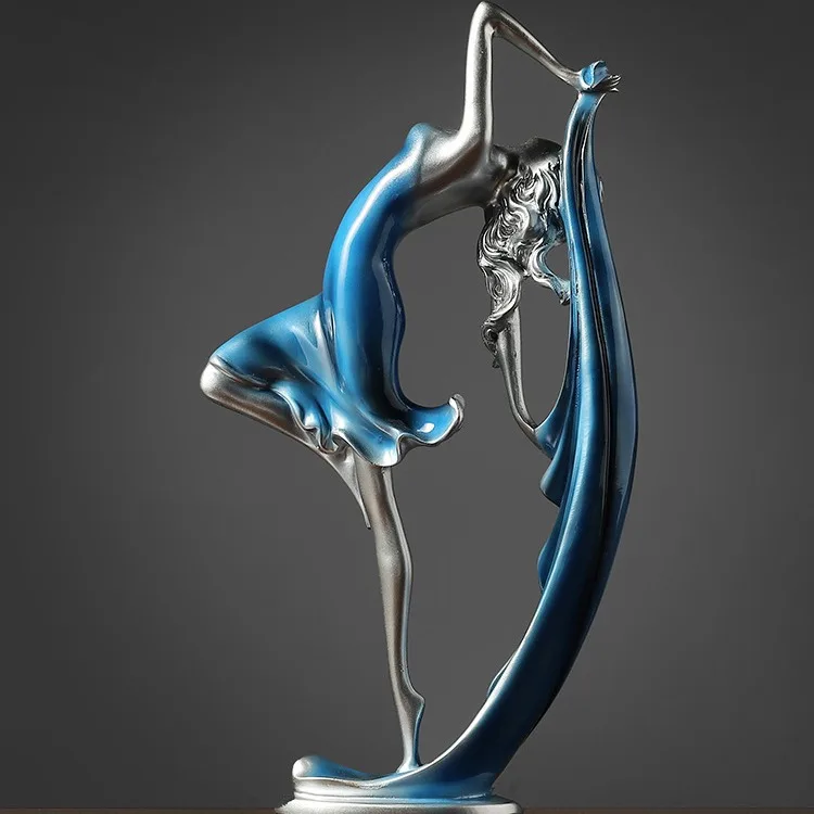 European Beautiful Dancing Girl Sculpture Decoration