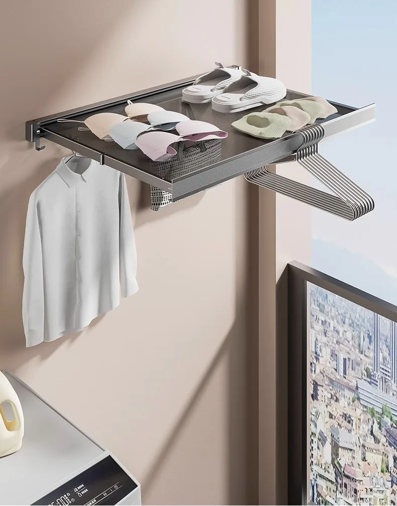Foldable Wall Mounted Hat & Clothes Rack Foldable Wall Mounted Hat & Clothes Rack