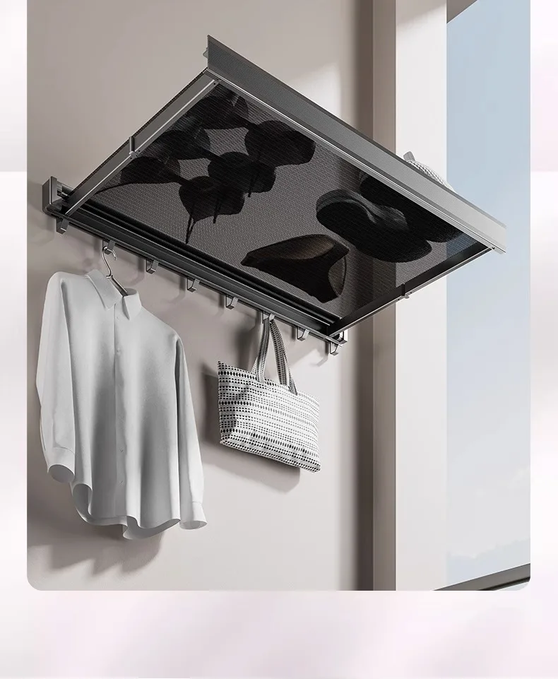 Foldable Wall Mounted Hat & Clothes Rack Foldable Wall Mounted Hat & Clothes Rack