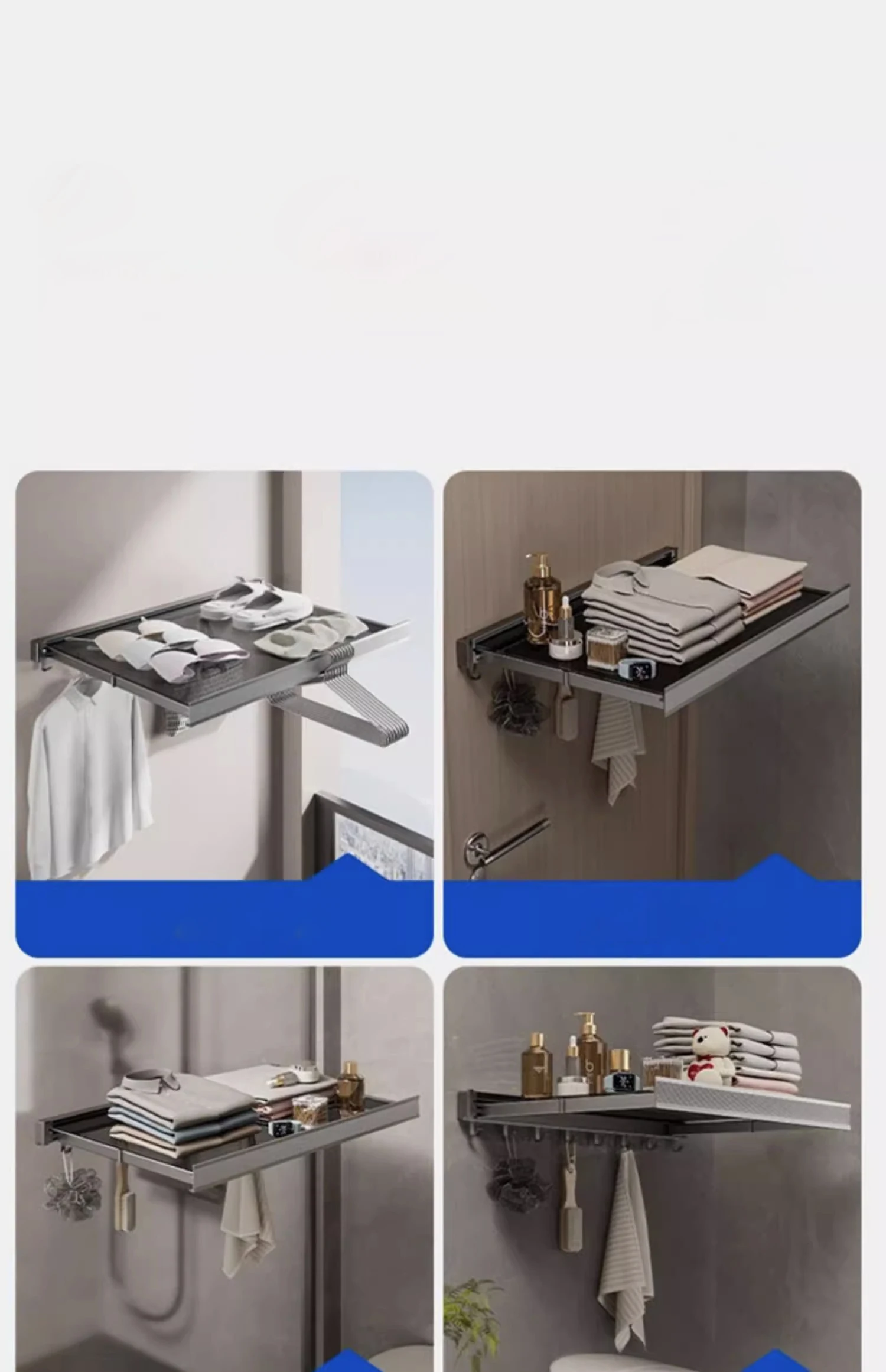 Foldable Wall Mounted Hat & Clothes Rack Foldable Wall Mounted Hat & Clothes Rack