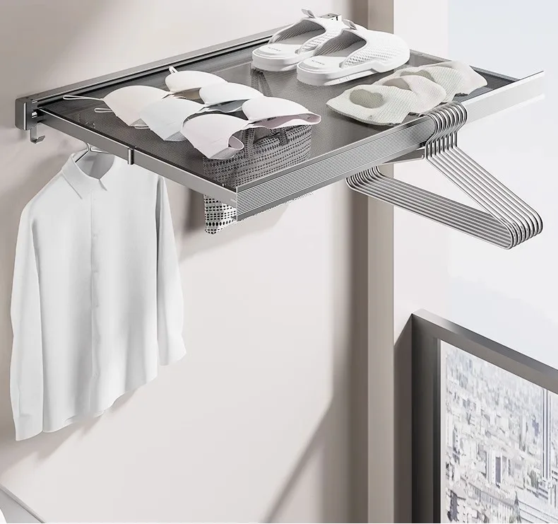 Foldable Wall Mounted Hat & Clothes Rack Foldable Wall Mounted Hat & Clothes Rack