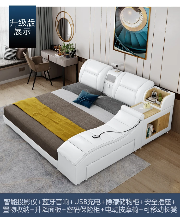 Frame Queen European Double Bed Modern High End Headboard Twin Double Bed Luxury Storage Letto Matrimoniale Bedroom Furniture Frame Queen European Double Bed Modern High End Headboard Twin Double Bed Luxury Storage Letto Matrimoniale Bedroom Furniture