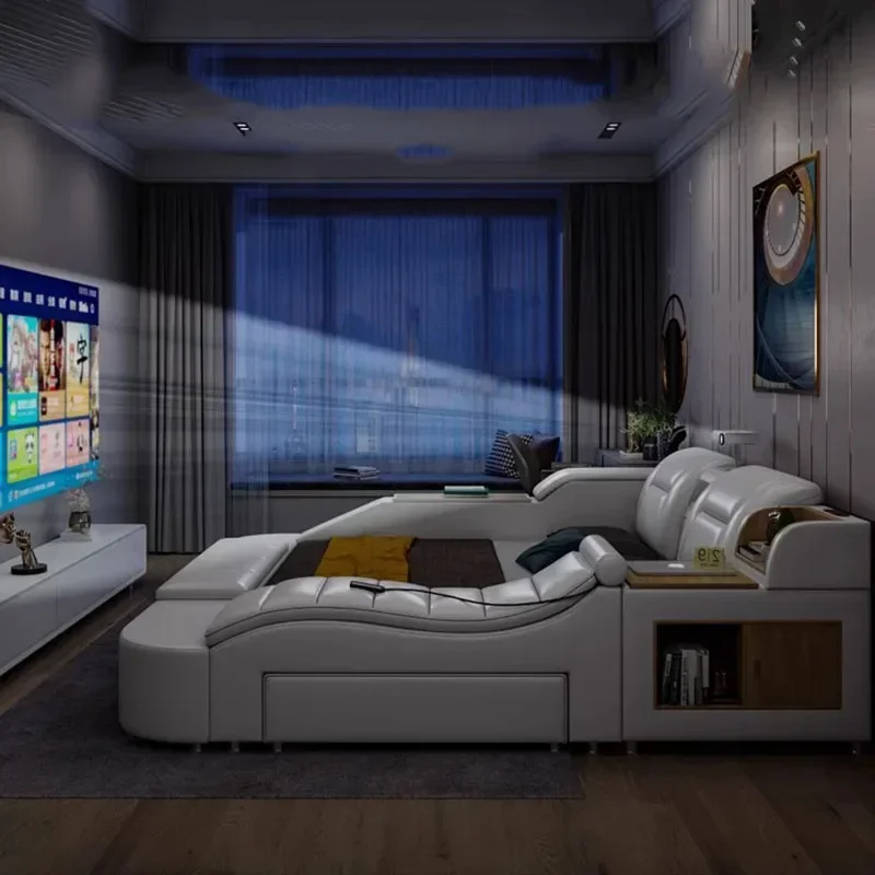 Frame Queen European Double Bed Modern High End Headboard Twin Double Bed Luxury Storage Letto Matrimoniale Bedroom Furniture Frame Queen European Double Bed Modern High End Headboard Twin Double Bed Luxury Storage Letto Matrimoniale Bedroom Furniture