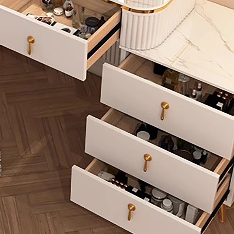 French Beauty Vanity Table Luxury With Light Mirror Trendy Aesthetic Vanity Table With Chair Kawaii Meuble Coiffeuse Furniture French Beauty Vanity Table Luxury With Light Mirror Trendy Aesthetic Vanity Table With Chair Kawaii Meuble Coiffeuse Furniture