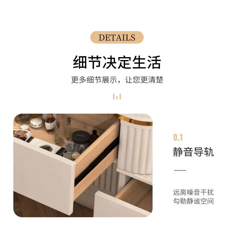 French Beauty Vanity Table Luxury With Light Mirror Trendy Aesthetic Vanity Table With Chair Kawaii Meuble Coiffeuse Furniture