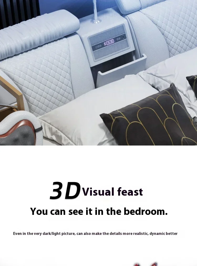Gamer Massage Tatami Leather Bed Bedroom Lazy Double Bed Modern Simple Wedding With Projector STravel Muebles Trendy Furniture Gamer Massage Tatami Leather Bed Bedroom Lazy Double Bed Modern Simple Wedding With Projector STravel Muebles Trendy Furniture